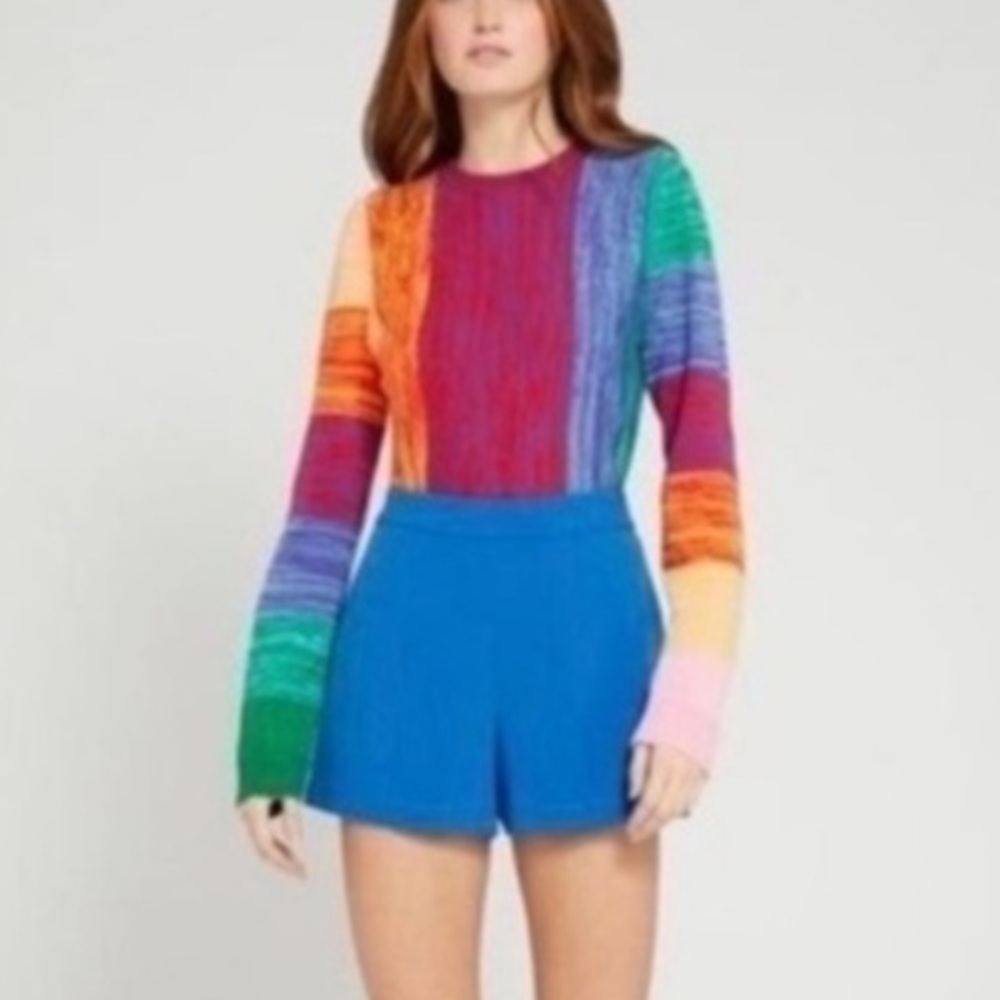 Alice and Olivia Connie crop sweater